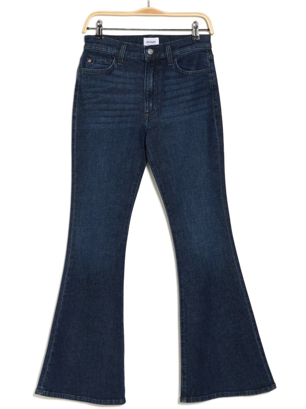 Hudson Heidi High Rise Flare Jeans Dark Wash Tall 31” Inseam Stretch Denim 26